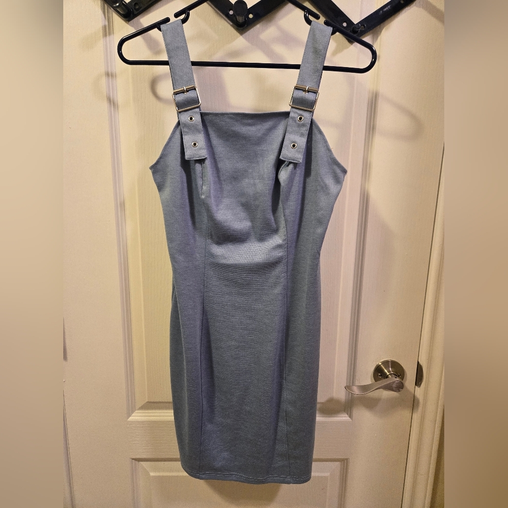 Blue Mini Dress with Straps Size Medium